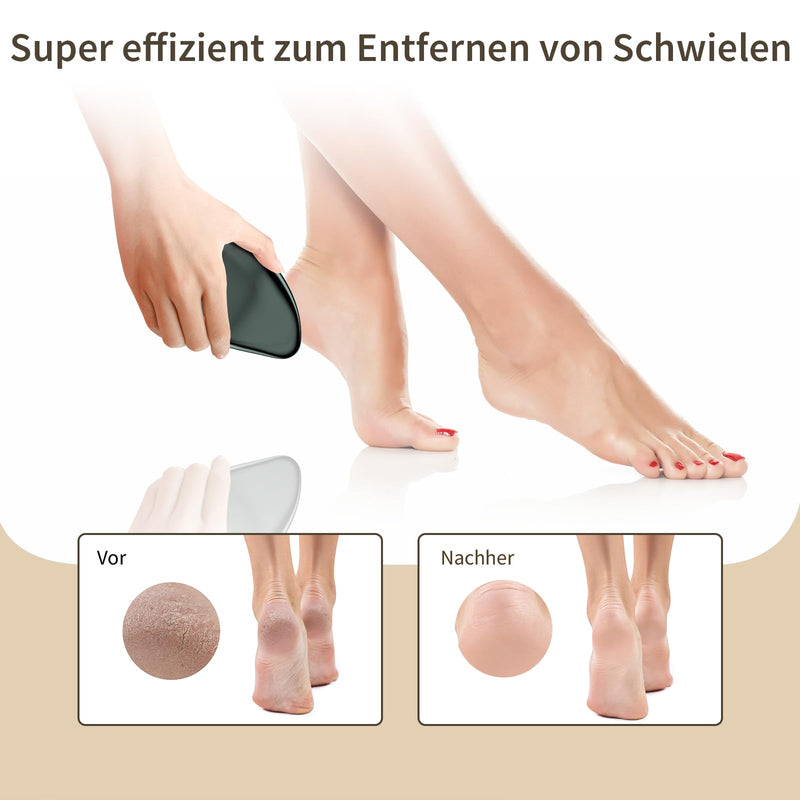 [Australia] - AnjoCare 2-in-1 nano glass callus remover, highly effective callus removal for wet and dry feet, professional callus file, callus rasp for foot care, safe and quick callus removal (black). Black 