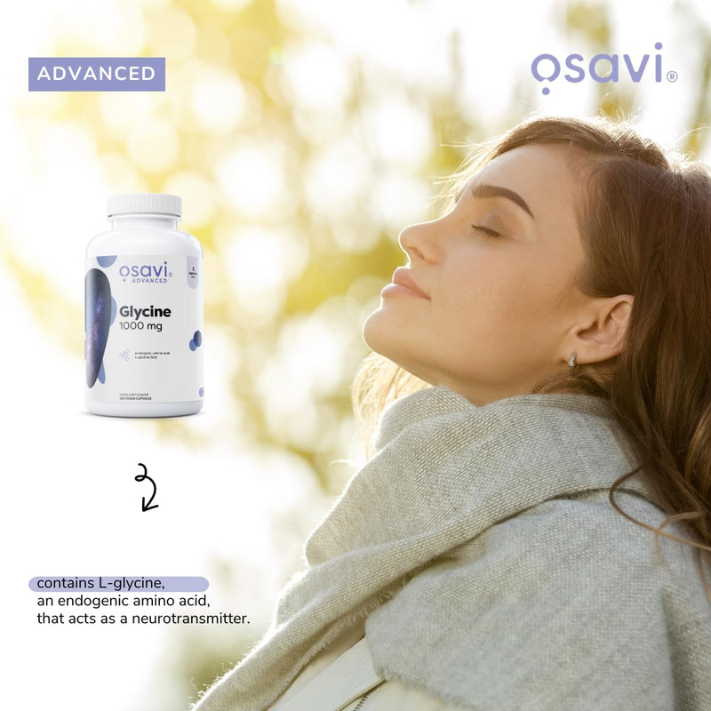 Osavi Glycine 1000mg – 120 Vegan Capsules | High–Potency Glycine for Cognitive & Sleep Support