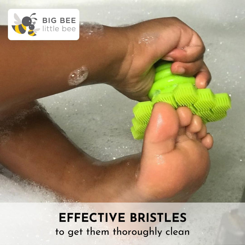 [Australia] - Big Bee, Little Bee - Kids Original ScrubBEE, 100% Silicone Childrens Bath Scrubber, Promotes Effective Independent Hand & Body Washing, As Seen on Shark Tank (Hibiscus) Hibiscus 