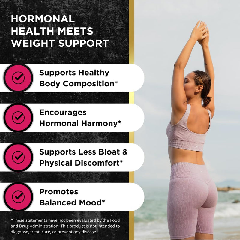 [Australia] - UNALTERED Hormone Balance for Women Weight Management - Natural Hormonal Wellness Support - Features Green Tea Extract, Cayenne, Magnesium, & Zinc - 90 Vegan Capsules 