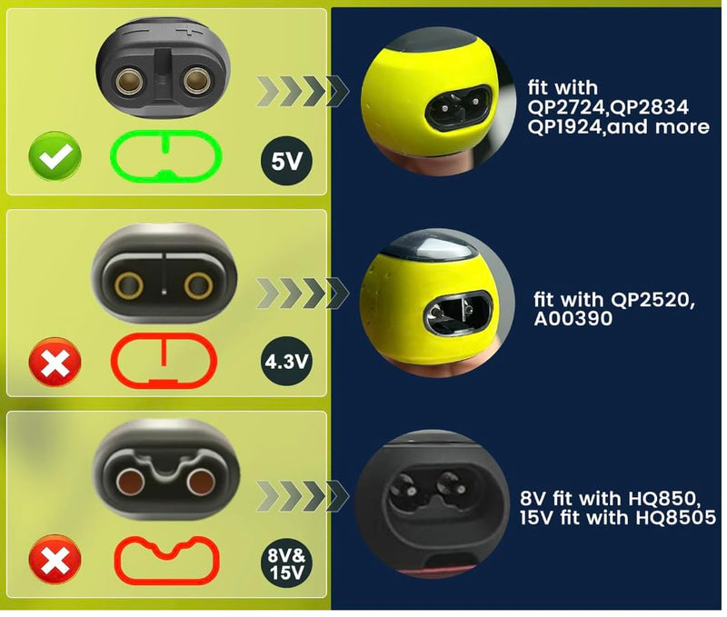 [Australia] - Replacement USB charging cable 5V charger power cable for electric shaver, compatible with Philips OneBlade Norelco QP2724/90, QP2834/70, MG5910/49, MG7910/49, MG9510/60 