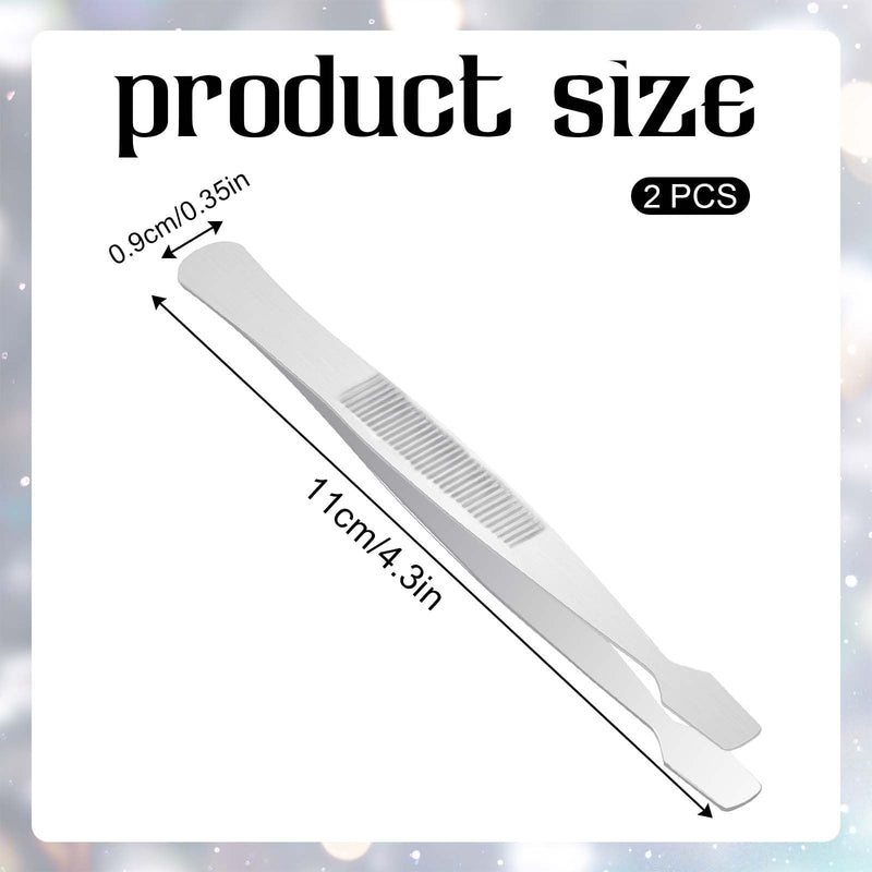 [Australia] - Pack of 2 stamp tweezers, stainless steel tweezers, portable tweezers, universal tweezers, stamp collector tools 