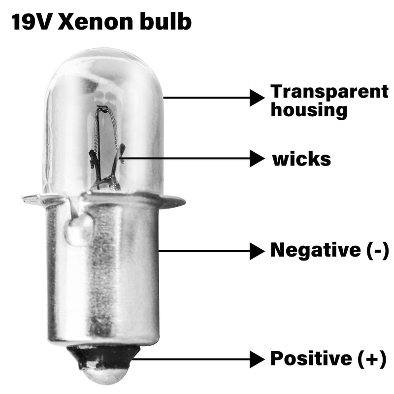 [Australia] - Ameri 19.2 Volt bulb Flashlight/Worklight Replacement XENON Bulbs 19v for CRAFTSMAN(4Pack) 