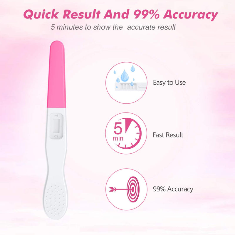 MomMed Midstream Pregnancy Test - Home Pregnancy Test – Early Detection Test, Incredibly Accurate – Super Fast Results – HCG Testing Kit - 6 Pack Pink 6 Count (Pack of 1)