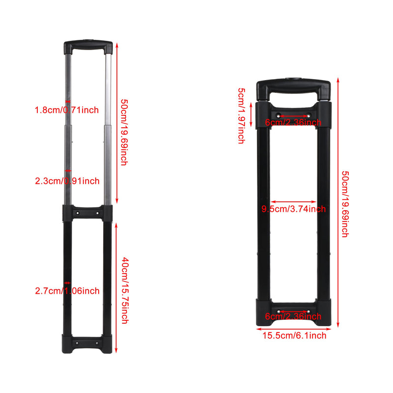 Traveling Luggage R003# Telescopic Handle Replacement for 20 Inch Suitcase with Screwdriver