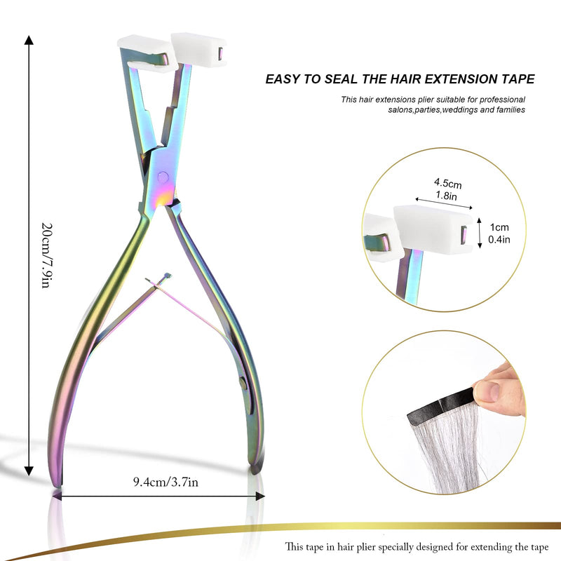 [Australia] - EHDIS Tape in Hair Extensions Pliers Stainless Steel Flat Surface Extensions Tape Sealing Clamp Pliers Hair Styling Tool Multi 