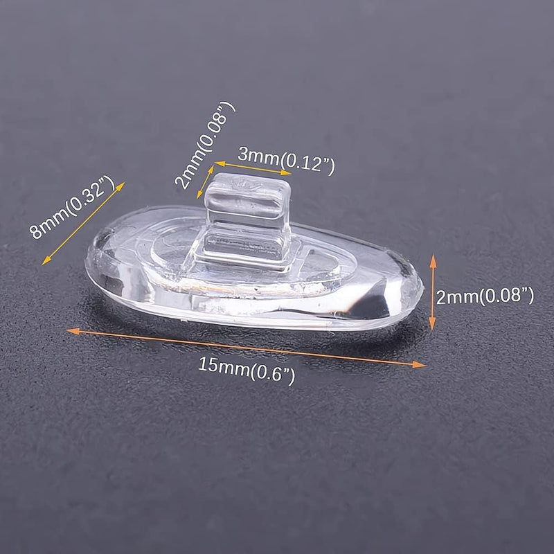 [Australia] - 10 pairs of glasses nose pads, nose pads for inserting, non-slip glasses nose pads, soft silicone, transparent for glasses, sunglasses, non-slip stoppers, glasses nose pad, glasses accessories 