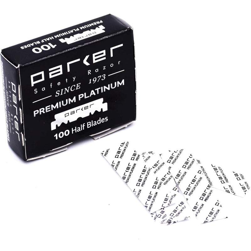 [Australia] - Parker SRW Professional Stainless Steel Barber Razor with 100 Premium Blades – Replaceable Blade Straight Razor for Precision Grooming, Men’s Shaving & Barbershop Use | Iconic Brand 