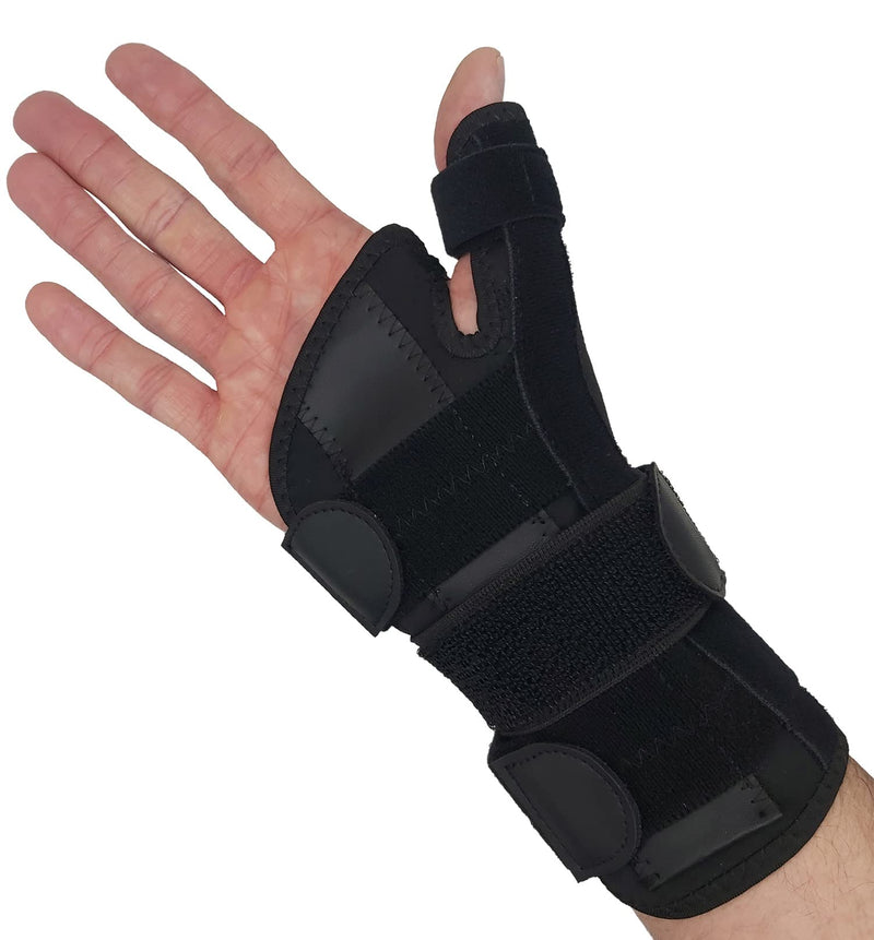 Thumb Splint & Wrist Brace | Carpal Tunnel Wrist Splint with Trigger Thumb Brace Spica | Stabilizer & Support For Tendonitis Pain, Arthritis, CMC, Tenosynovitis, De Quervain Women Men SM/MED RIGHT HAND SMALL/MEDIUM