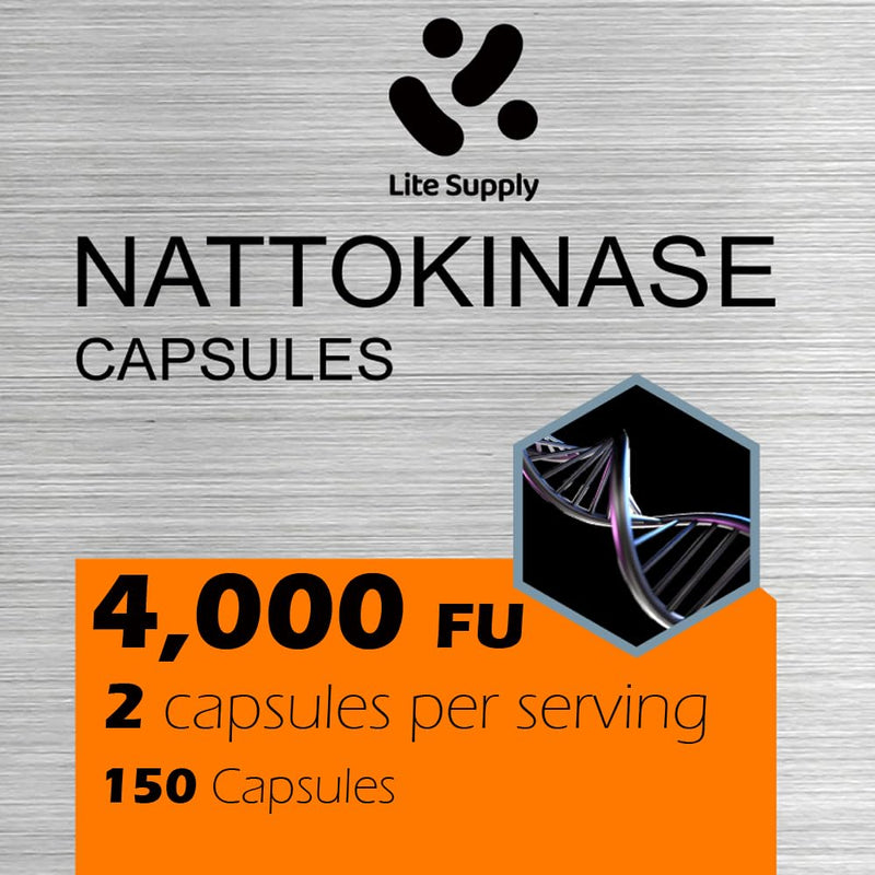 Nattokinase Capsules 4000 FU, 150 Caps High Potency Enzyme Derived from Fermented Soybean, Supports Heart Health & Circulation, Natural & Vegan, Traditional Japanese Natto Extract