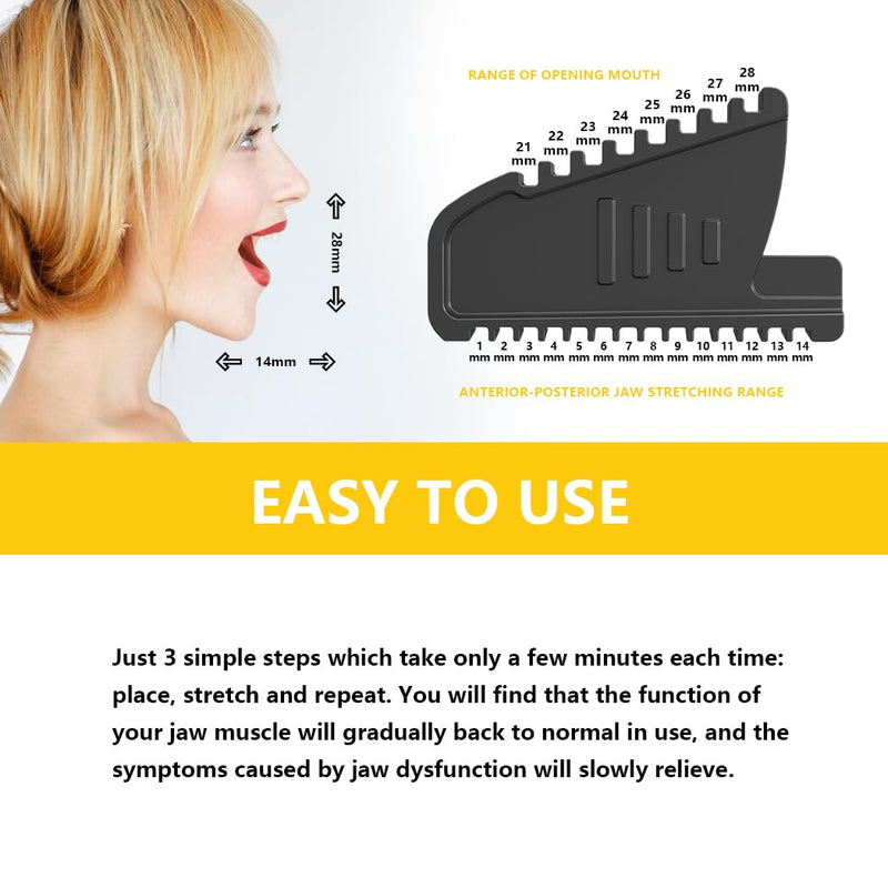 KOHEEL LR Jaw Relief Device for TMJ Pain, Jaw Tension, Teeth Grinding & Clenching, Headaches, and Limited Jaw Mobility – Passive Stretching Solution for Jaw Muscle Relaxation (1 Pack) 1 Pack
