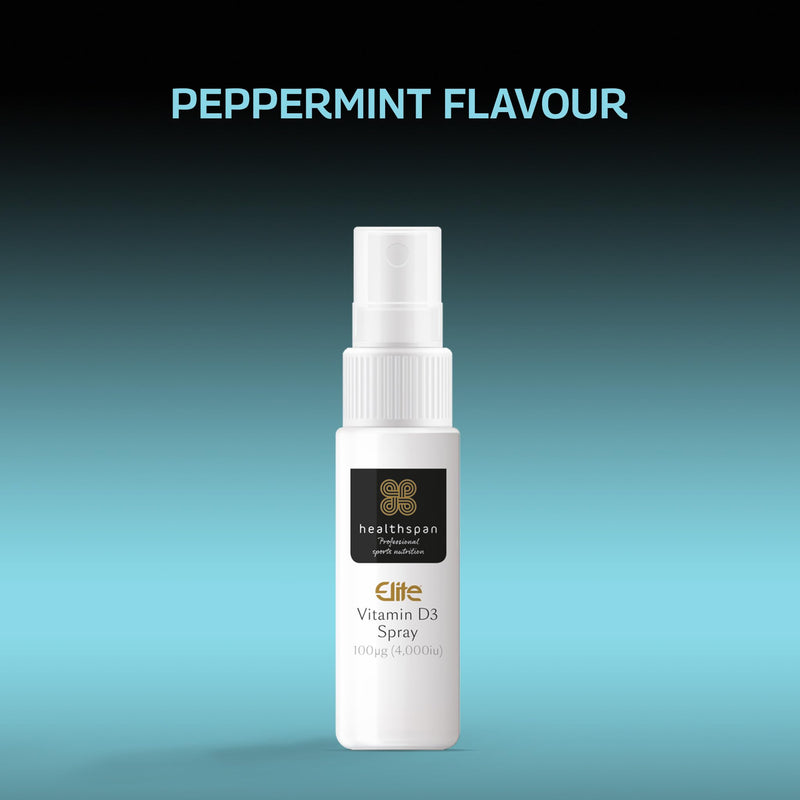 Healthspan Elite Vitamin D3 Spray 4,000iu (15ml) | All Blacks Official Partner | Supports Bones, Muscles & Immune Health | Peppermint Flavour | Informed Sport Accredited | Vegan 4000iu Spray