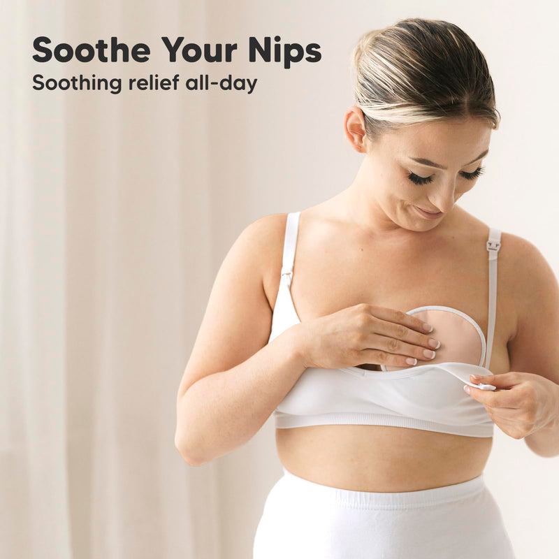 [Australia] - Reusable Nursing Pads for Breastfeeding, 14-Pack - 4-Layers Viscose Derived from Bamboo Nursing Pads, Breastfeeding Pads, Washable Breast Pads, Organic Maternity Pads, Nipple Pads (Lovelle, L 4.8") Lovelle Large 4.8" 