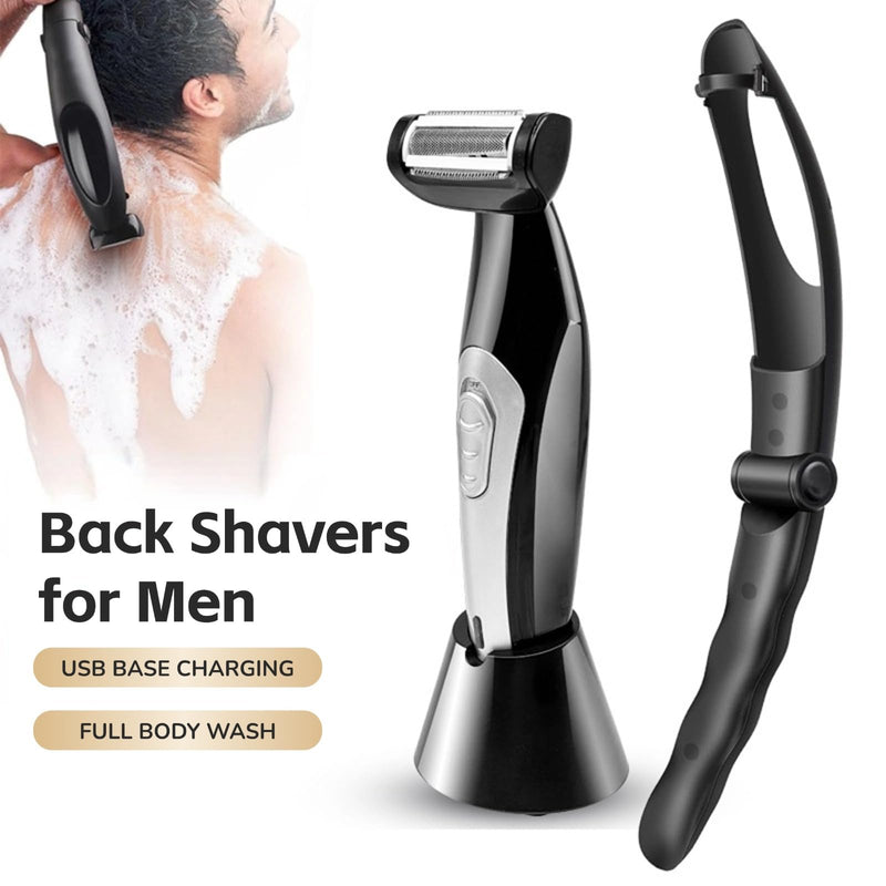 [Australia] - Yoidesu Men's, Body Groomer with Adjustable Extreme Reach Handle, Wet/Dry Use, Back Hair Remover 
