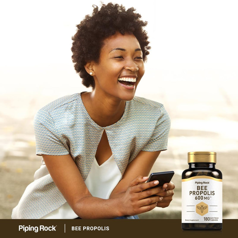 Piping Rock Bee Propolis Capsules | 180 Pills | Extract Supplement for Men and Women | Non-GMO, Gluten Free