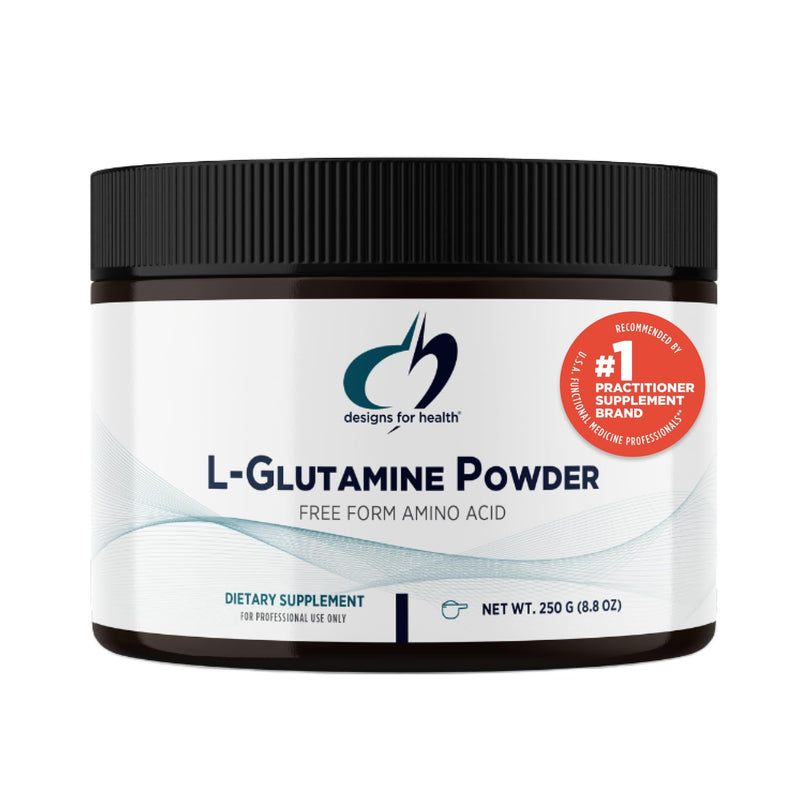 [Australia] - Designs for Health Vegetarian L Glutamine Powder - Pure 3000mg Amino Acid Supplement - Promotes Muscle Recovery, Gut + Immune Support - Non-GMO Gluten Free Drink Add-in (83 Servings / 250g) 8.8 Ounce (Pack of 1) 