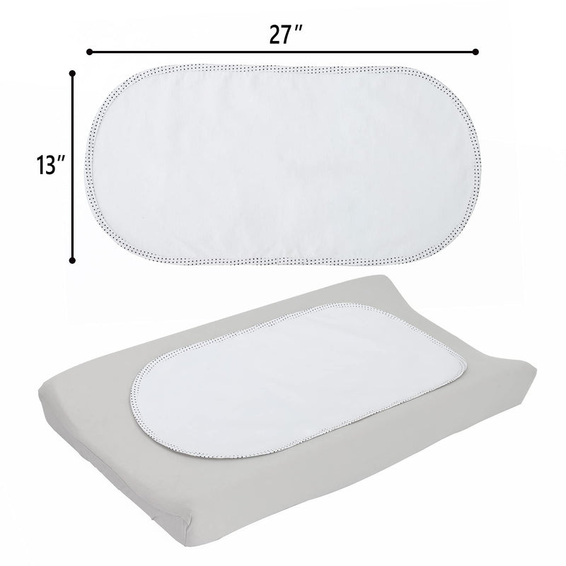[Australia] - TILLYOU Changing Pad Liners 6PK - Waterproof Flannel Cotton, 27" x 13" - Perfect for Baby Diaper Changing Needs, White 27x13 Inch (Pack of 6) 
