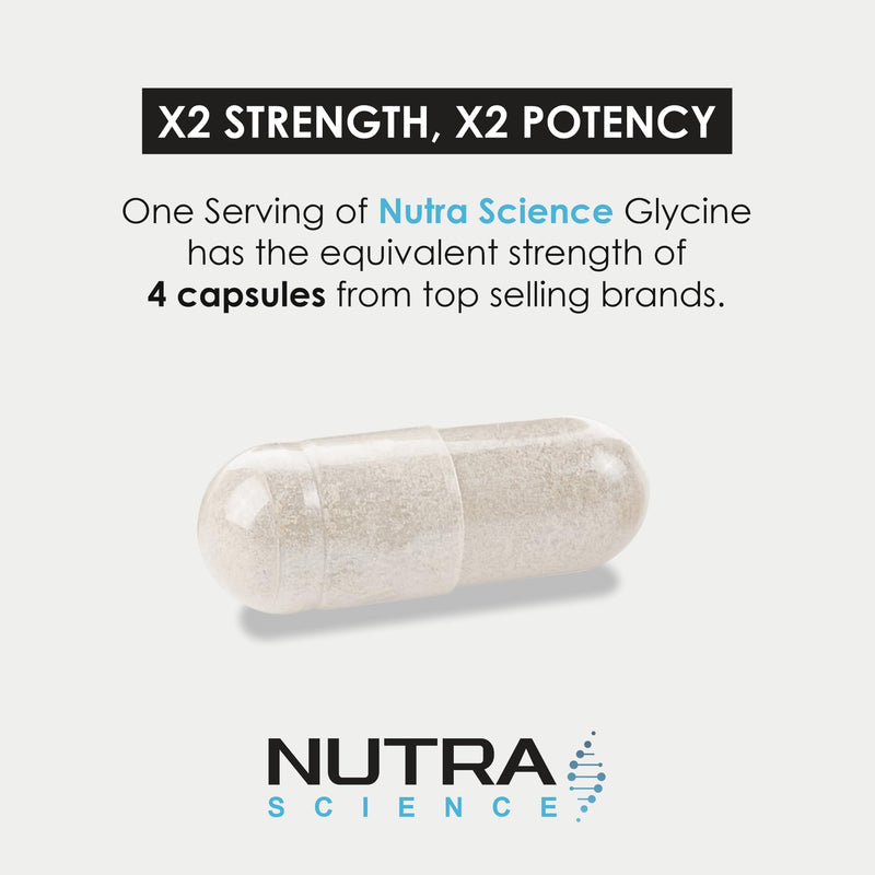 Glycine Supplement 98.5% Concentration | Highest Purity Glycine Capsules in the UK | 1,300mg Glycine Powder Amino Acid Supplements 2 Month Supply 120 Caps