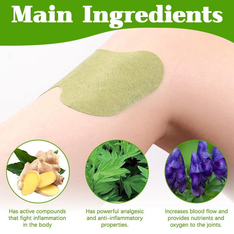 [Australia] - FENGQ Pain Relief Patch, 100 Pieces Pain Relief Patches, Knee Pain Relief Patch Wormwood Knee Patch, Heat Patch, Pain Relief for Knees, Neck, Back and Sore Muscles 