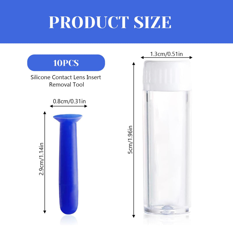 [Australia] - Contact Lens Insertion Aid Pack of 10 Contact Lens Suckers Simple Silicone for Hard and Soft Lenses Contact Lens Sucker Soft Lenses Contact Lens Sucker Hard Lenses with Bottle 