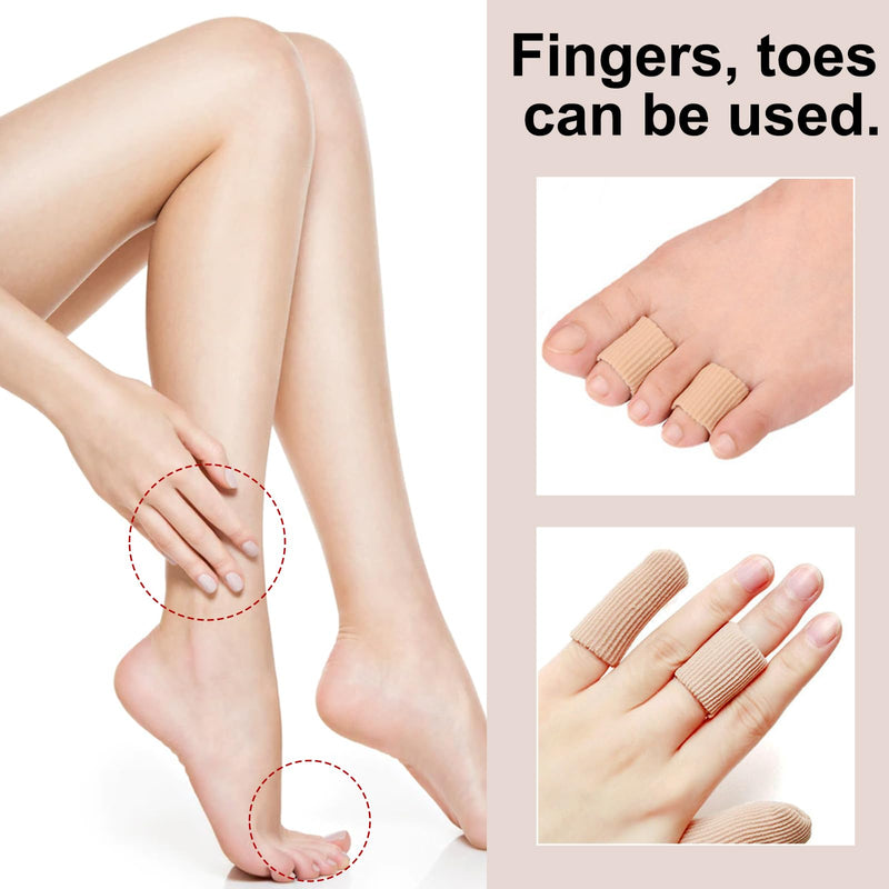 [Australia] - Toe protection, pack of 4 cuttable silicone toe protection toe cushion tube tube bandage soft gel finger protection toe caps for corns remover, callus cushion, calluses (for medium toes - 15 cm) A 