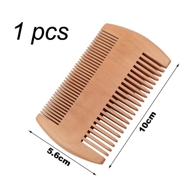 [Australia] - Antistatic beard comb with double-sided comb, premium beard comb made of fragrant sandalwood, pocket comb with double teeth for daily beard care and applying beard oil/beard balm 