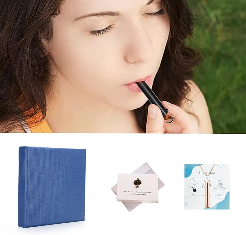 [Australia] - Anxiety Relief Breathing Necklace for Meditation and Breathwork | Mindfulness Tool for Stress and Anxiety Relief | Unisex, Suitable for Men and Women Rose Gold 