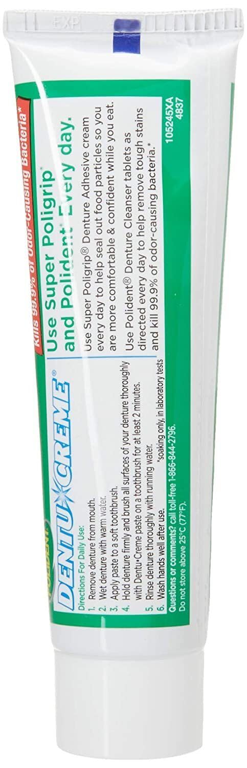 [Australia] - Polident Dentu-Creme Denture Cleaner - 3.9 oz, Pack of 4 Mint 3.9 Ounce (Pack of 4) 