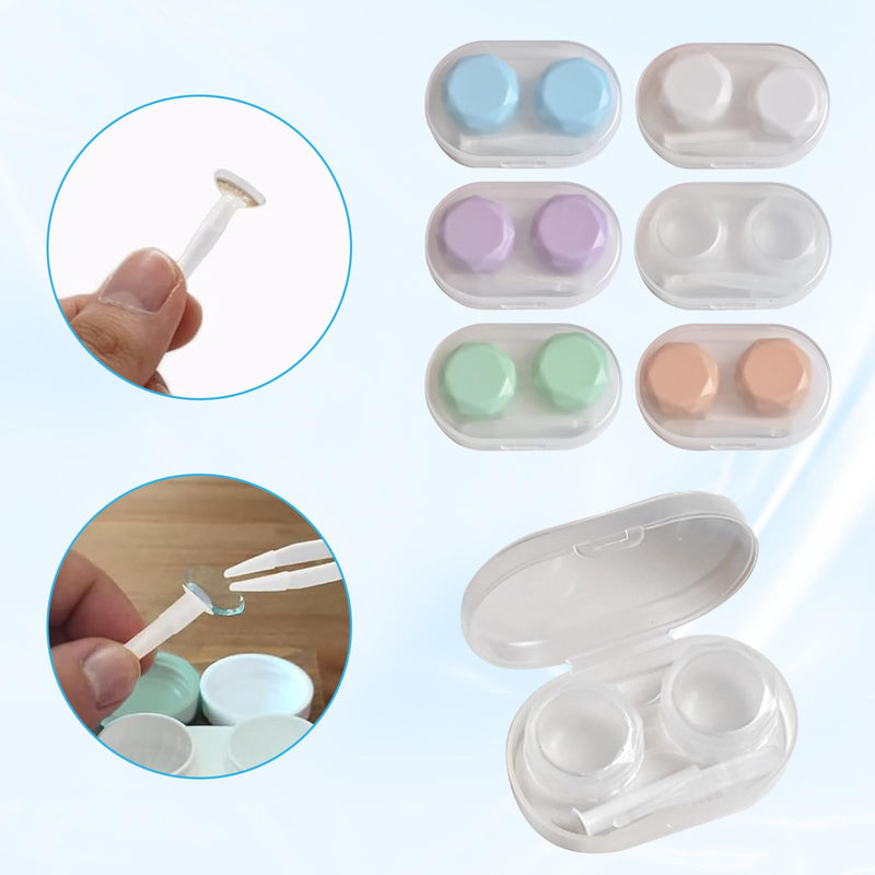 [Australia] - Celiodd Contact Lens Insertion Aid, Pack of 6 Contact Lens Removers, Contact Lens Suckers, Color Contact Lens Container, Plastic Contact Lens Container with Tweezers and Suction Cups Supplied (6 Colors) 