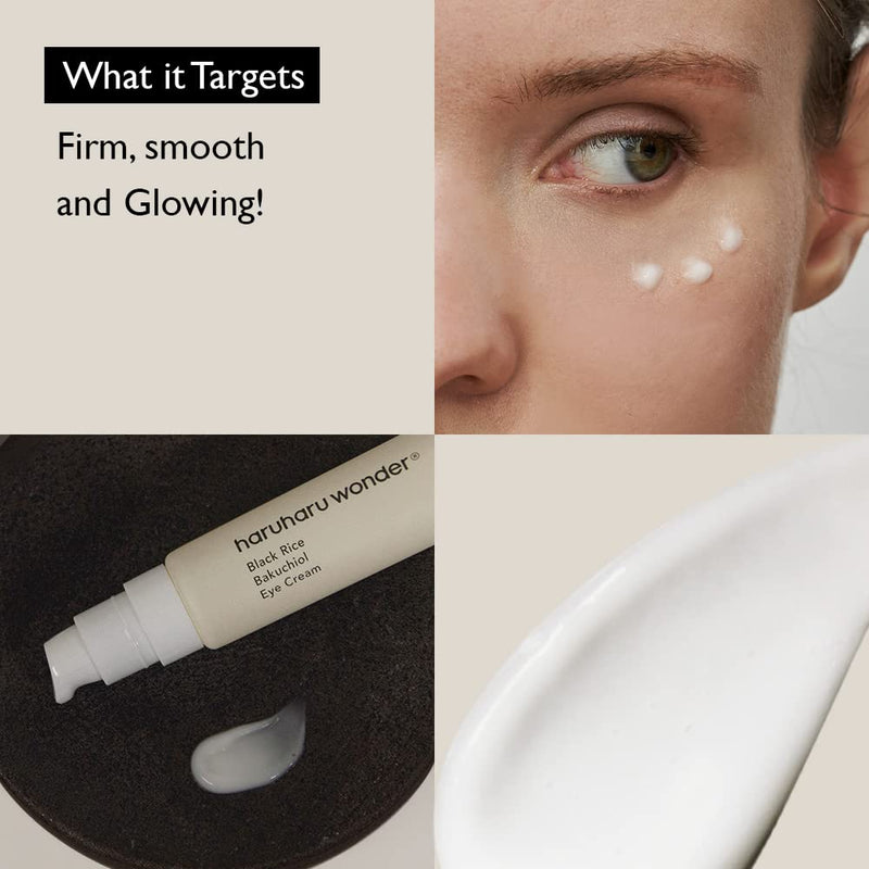 [Australia] - [Haruharu Wonder] Black Rice Bakuchiol Eye Cream 0.67 fl.oz / 20ml | Anti-Aging, Wrinkle Care, Natural Retinol Alternative | Cruelty Free, EWG-Green 0.7 Fl Oz (Pack of 1) 