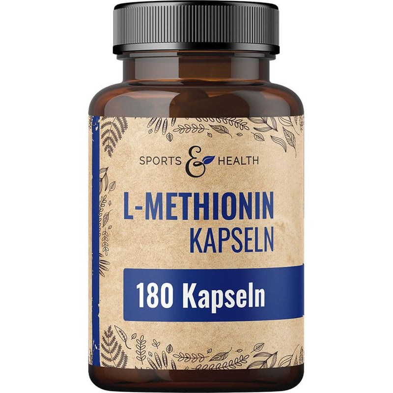 [Australia] - L-Methionine capsules - 500mg per daily dosage - 180 capsules - Vegan - No additives 