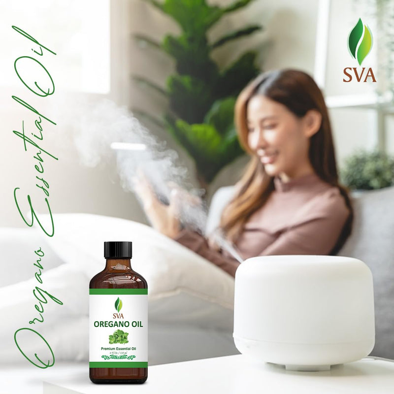[Australia] - SVA Oregano Essential Oil 4 oz (118 ml) | Very Strong | Premium Essential Oil with Dropper for Diffuser, Dental care, DIY products & Massage 4 Fl Oz (Pack of 1) 