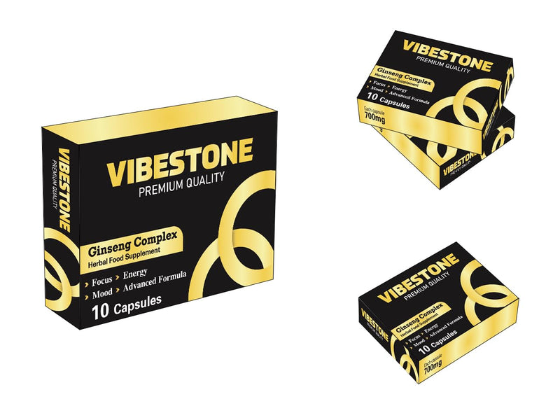 VIBESTONE Gold- Enhance Your Performance - Extra Strength Performance Enhancing Pills, Stamina Endurance Booster Gold Supplement Pills for Men - 10 Ginseng Capsules for Men UK