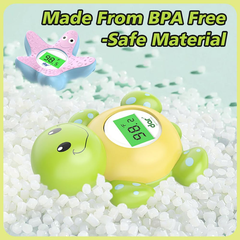 [Australia] - Baby Bath Thermometer, Digital Water Temperature Thermometer with 3 Color Backlit and Temperature Warning, Safety Bath Tube Thermometer Floating Toy for Infant, Toddler Green tortoise 