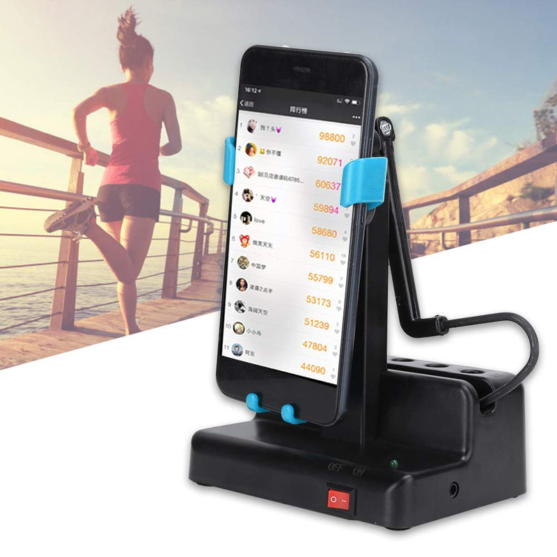 [Australia] - Automatic Mobile Phone Shaker, Cellphone Swinger, Phone Steps Counter with Automatic Motion for Fitness Tracking, Home Use, Mute Stainless Steel Bearings Quick Steps Earning Device- Blue 