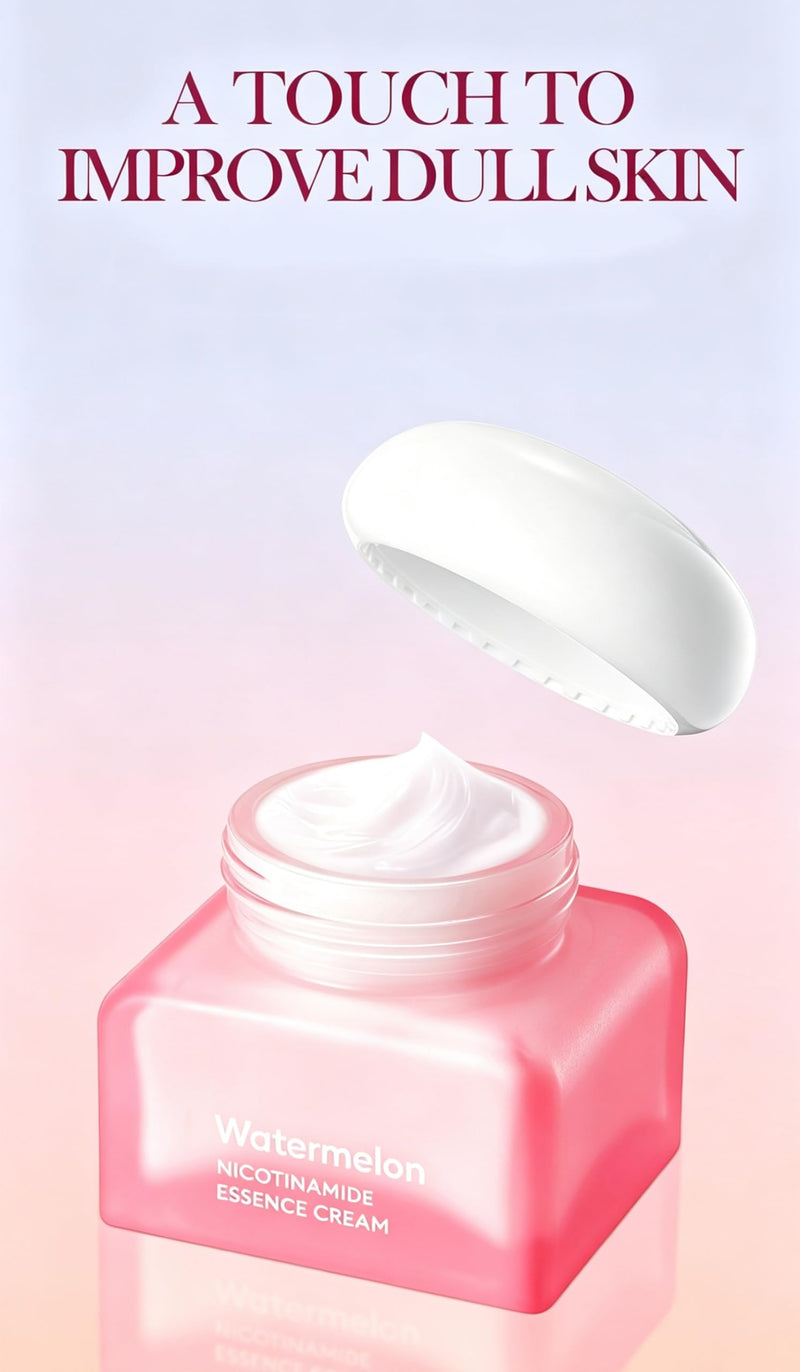 Watermelon Niacinamide Vitamin B3 HA Face Cream Lotion,Face Moisturizers | Firming Hydrating Facial Creams,Moisturizing Facial Skin Care Cream,Brighten skin tone 50g 1.76 OZ
