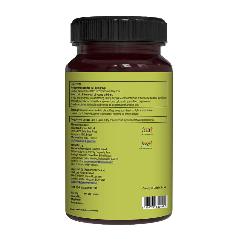 Pure Nutrition Whole Food Multivitamins for Men | 90 Tabs | One-A-Day | 100% RDA | 24 Natural Vitamins and Minerals | All Natural Plant Based Men's Multivitamin | 3 Months Supply