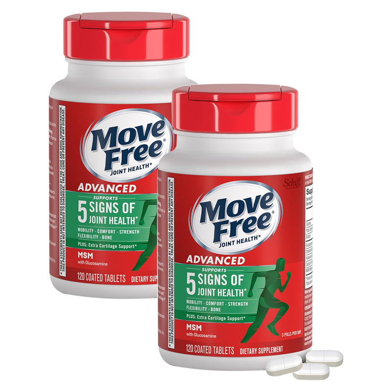 [Australia] - Move Free Advanced Plus MSM Coated Tablets, Joint Health Supplement with Glucosamine and Chondroitin, 120 Count, Pack of 2 