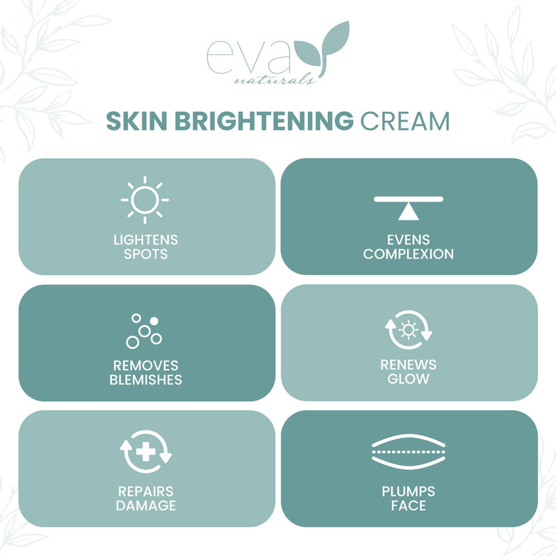 Eva Naturals Kojic Acid Skin Brightening Cream, Licorice & Vitamin C, 4 oz | Bearberry, coq10, alpha lipoic acid, uneven tone, fine lines, dull skin, daily moisturizer