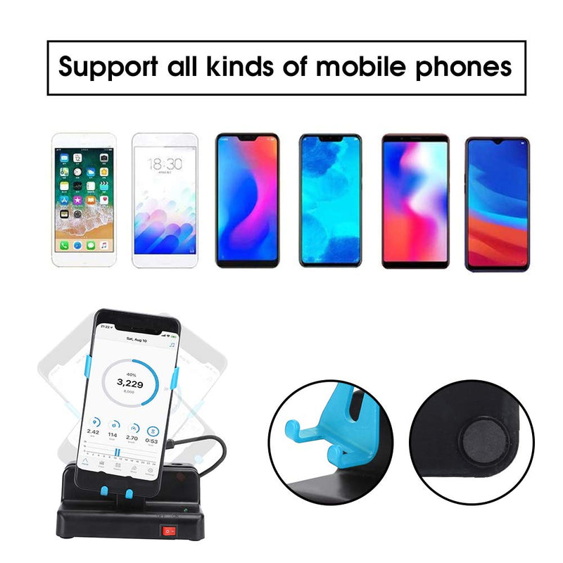 [Australia] - Automatic Mobile Phone Shaker, Cellphone Swinger, Phone Steps Counter with Automatic Motion for Fitness Tracking, Home Use, Mute Stainless Steel Bearings Quick Steps Earning Device- Blue 