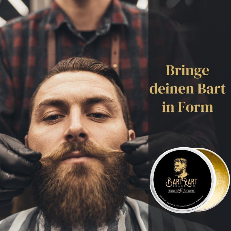 [Australia] - BartZart beard oil set with cedar wood made of high-quality beard oil and natural beard wax, premium beard care set for daily beard care, beard care set for men, beard balm, 2 pieces (pack of 1). 