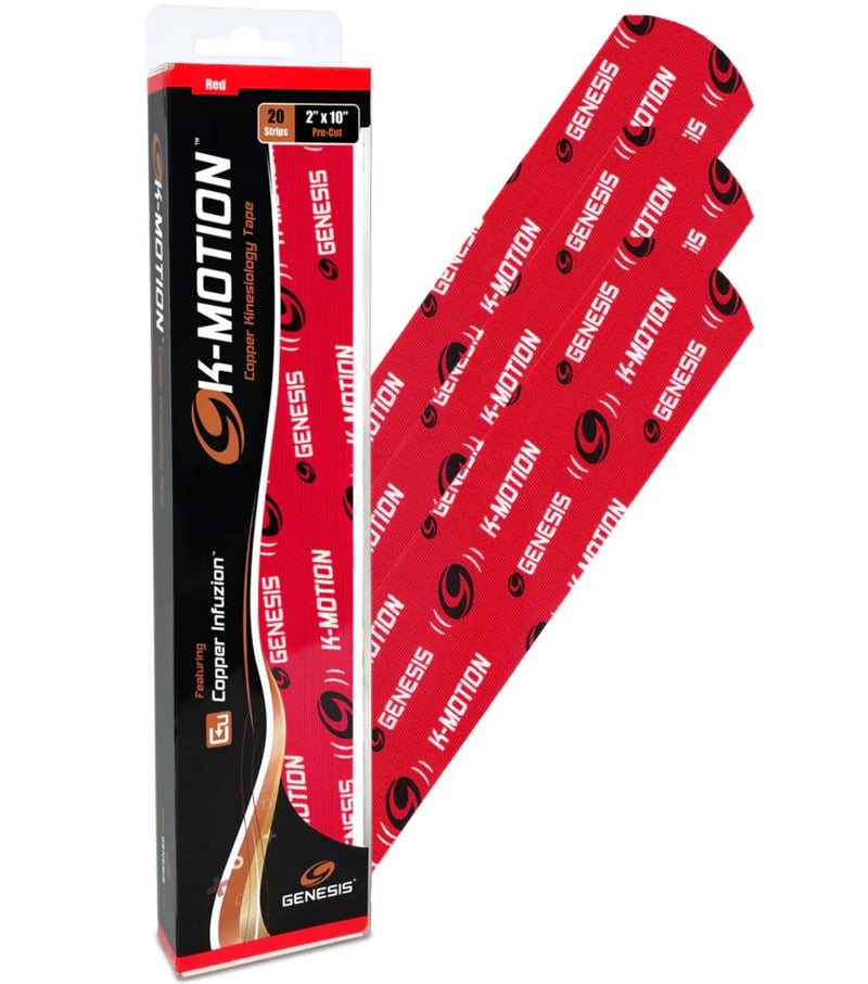 Genesis K-Motion Athletic Tape - Precut Strips Beige