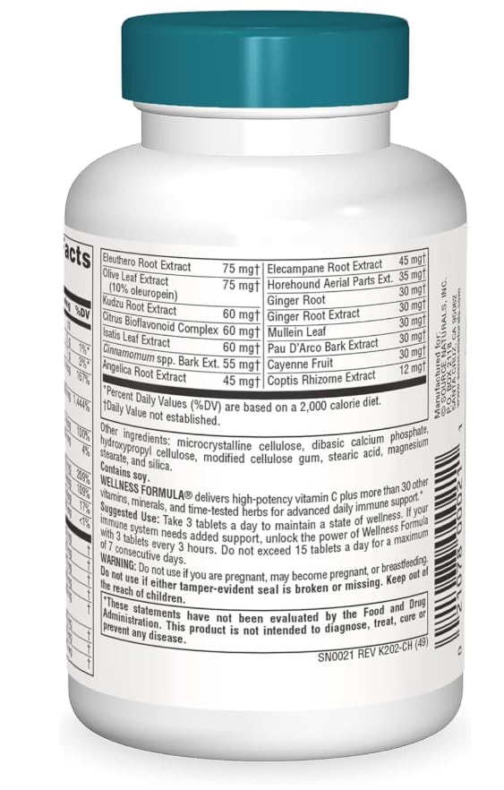 Immune Support & Wellness Natural Source Tablets, 45 Tablets