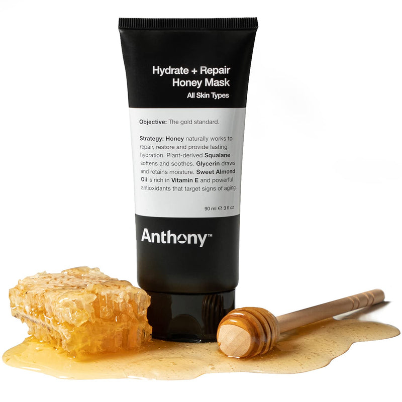 Anthony Hydrate + Repair Honey Mask, 3 Oz | Honey with vitamins C and E, glycerin, squalane and calendula helps soothe and moisturize dry to normal skin.