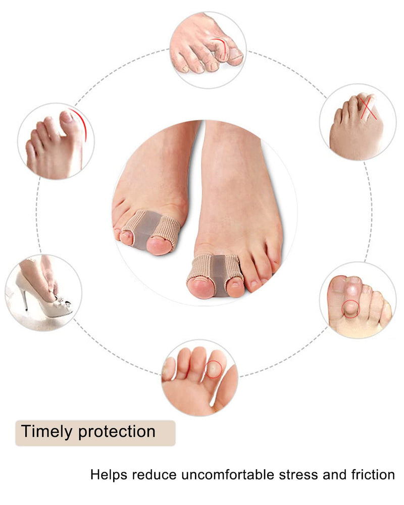 [Australia] - Bunion Toe Separators for Overlapping Toes Women Men, Gel Toe Spacers Bunion Corrector with 2 Loops for feet, Hammer Toe Straightener(2PC) 2pc 