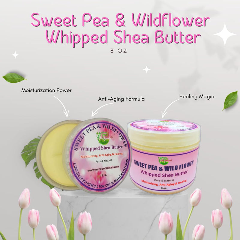 Mine Botanicals Sweet Pea & wildflower whipped shea butter