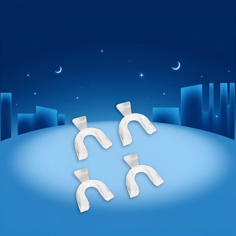 [Australia] - 4Pcs Silicone Transparent Comfortable Custom Mouth Guard Grinding,Sleeping Gum Shield,Guard Teeth Whitening Tray for Sports Bruxism Bite Guard,Easy to Use,Health and Household,Oral Care Pain Relief 