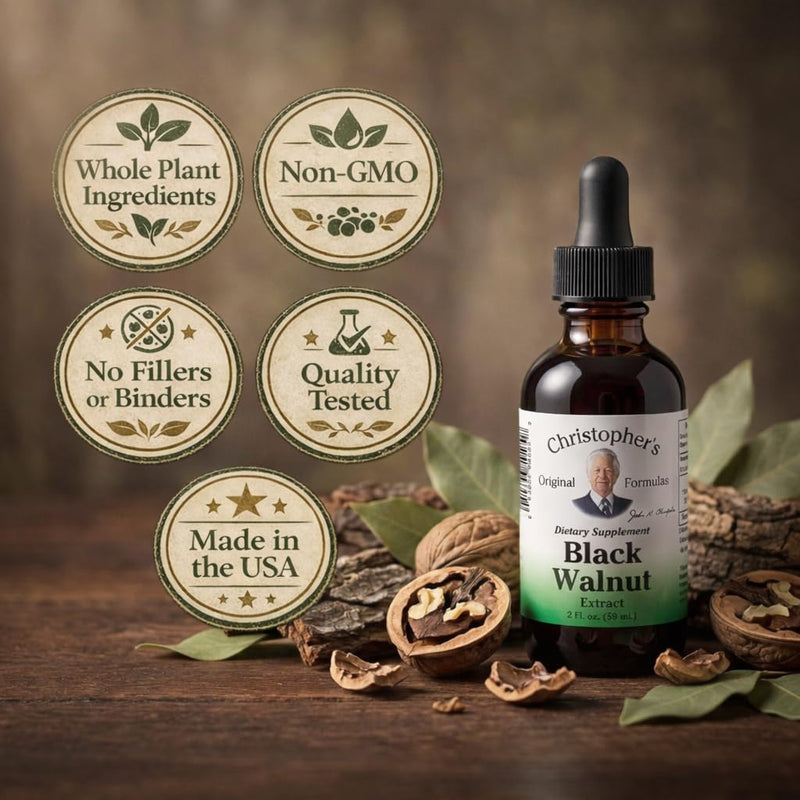 Christopher's Original Formulas Black Walnut Extract, Herbal Liquid Supplement, 2 oz - Pack of 2 2 Fl Oz (Pack of 2)