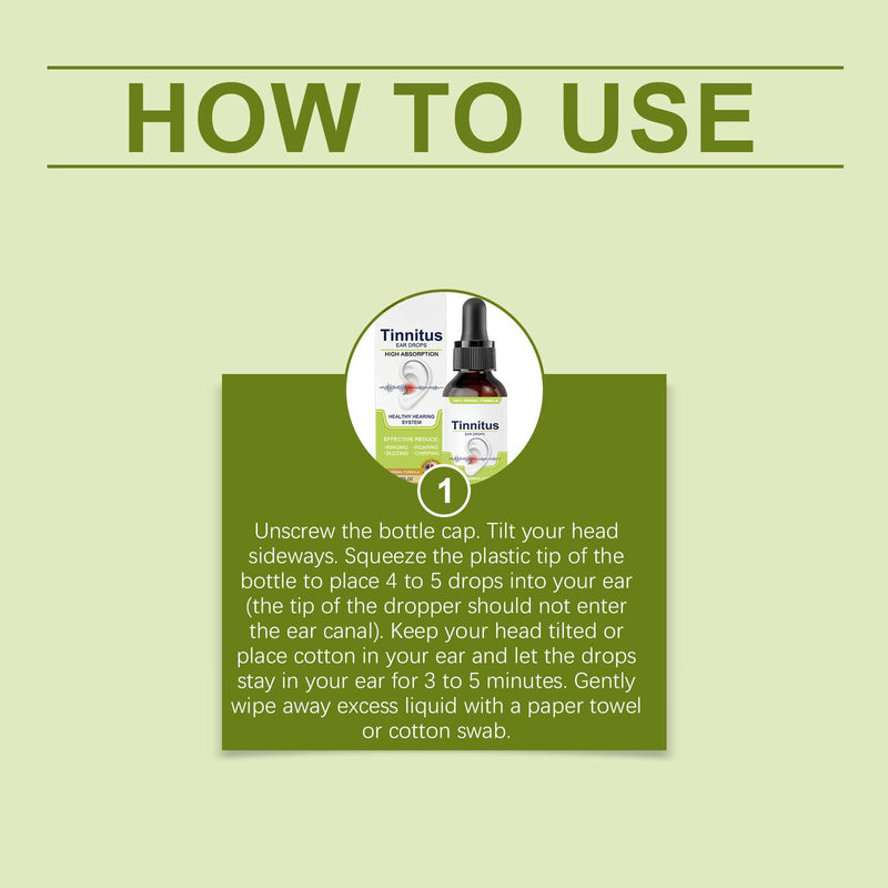 [Australia] - Tinnitus Relief for Ringing Ears - Ear Drops to Reduce Noise, Soothe Clogged Ears and Promote Clear Hearing, Plant-Based FormulaÔºà60ML/2FL.OZÔºâ 