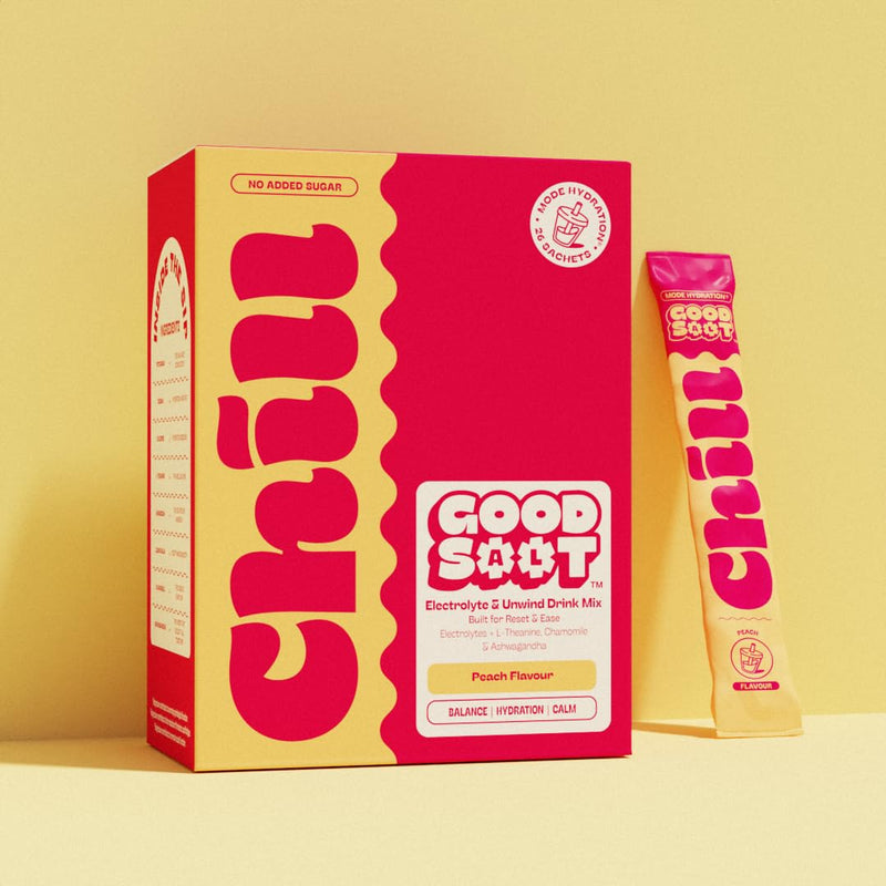 Chill Electrolytes Unwind Hydration, 26 x Premium Electrolyte Drinks, Mixes & Convenient Electrolyte Sachets for De-Stress Hydration, Energy Stress Rehydration Sugar Free (Lemonade) Lemonade